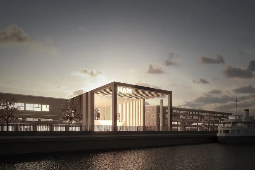 Illustration of HAM Helsinki Art Museum at Olympiaranta