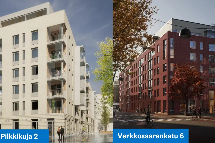 De nya objekten har bostäder i många olika storlekar, från enrummare till stora familjebostäder.