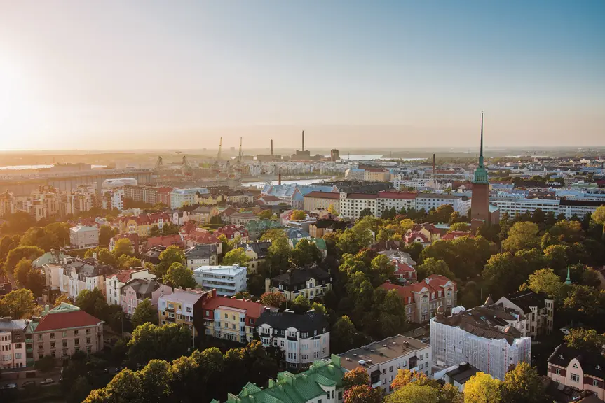 Ilmakuva Helsingistä.