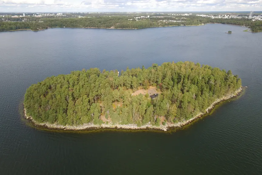 Malkasaaren ilmakuva.