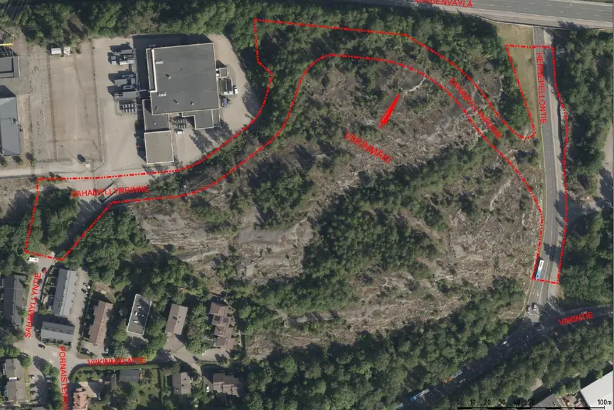 The construction area from air.