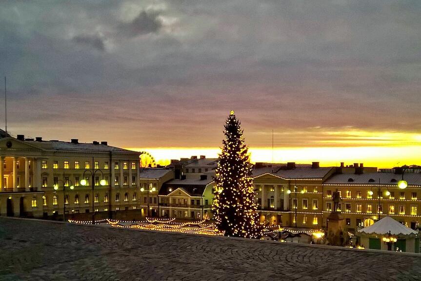 The Christmas tree to be added to Senate Square will have a central place next to the Cathedral.