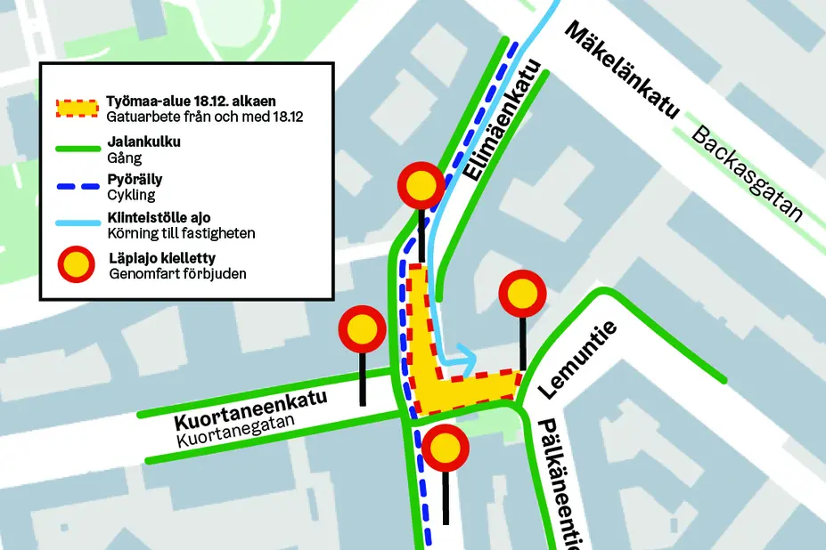 Elimäenkatu kartta