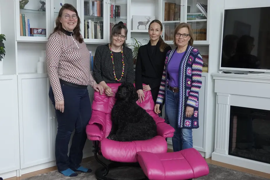 The family caregivers participating in the pilot are Maila Anttila, Kirsikka Kaila, Elise Liikala, and Ulla Pohjanmaa.