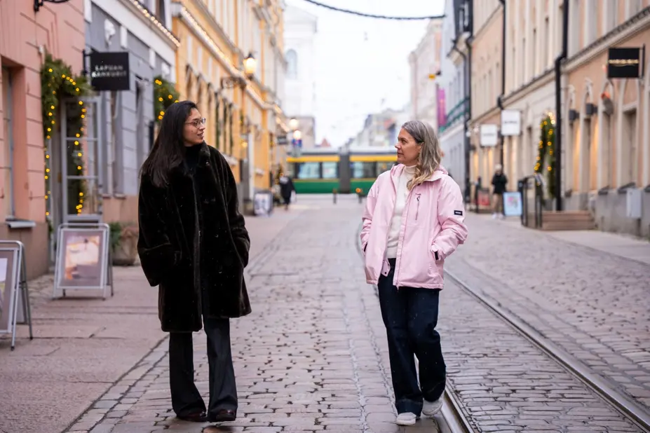 Monira Khalid-Yousif ja Tanja Kallio.