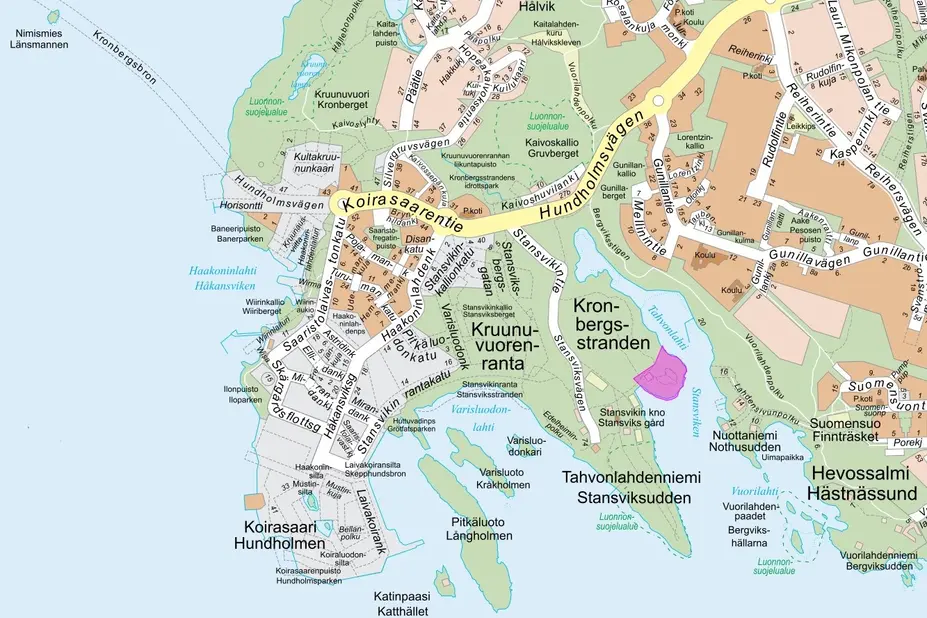Lyckotempelparken på kartan