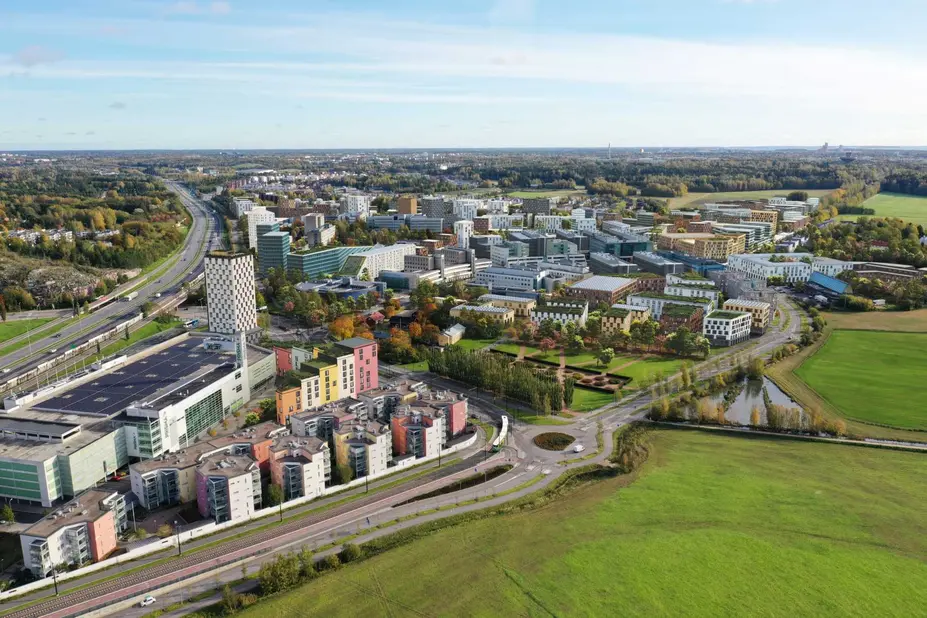 Havainneilmakuva tulevaisuuden maisemasta Viikissä.