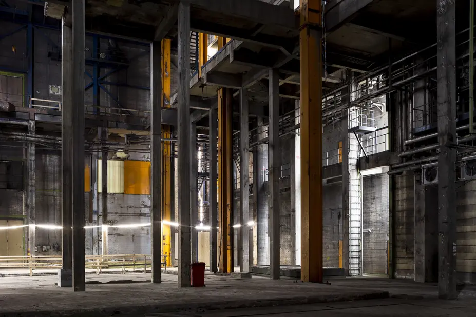 Boiler hall of the power plant.