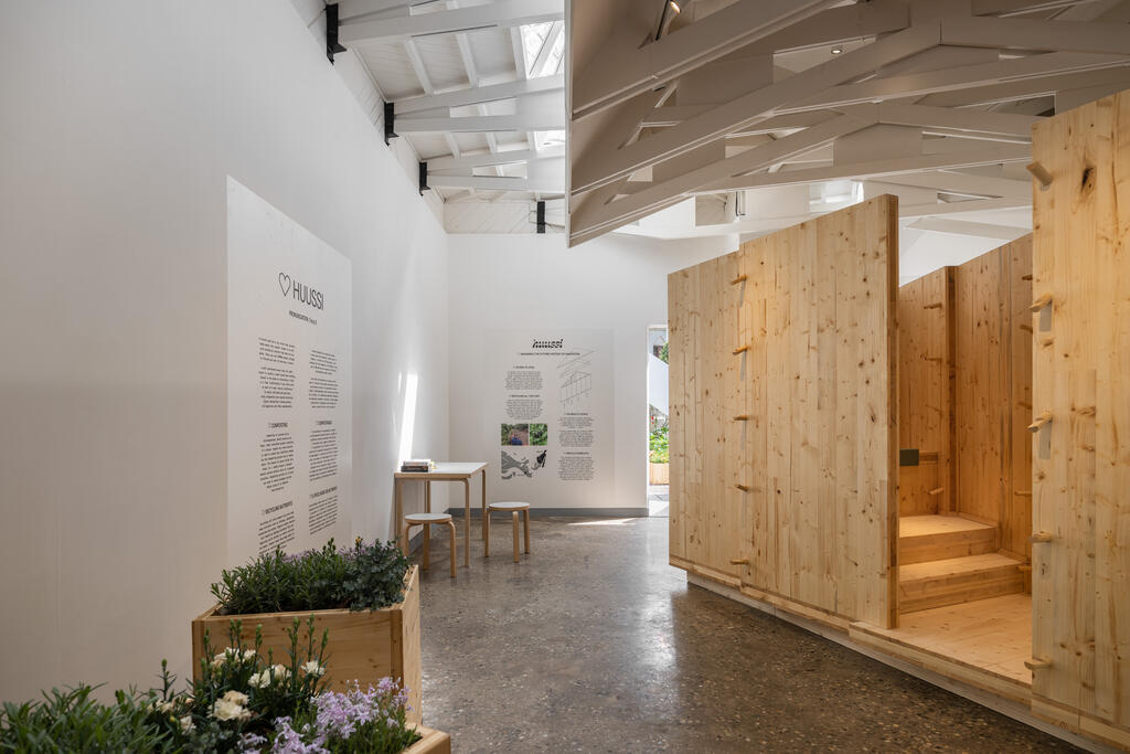 Suomen näyttely Venetsian arkkitehtuuribiennaalissa käsittelee vettä säästäviä saniteettiratkaisuja. Kuva: Ugo Carmeni