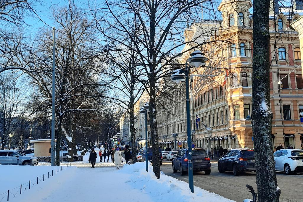 Talvinen Pohjoisesplanadi. Kuva: Kirsikka Mattila