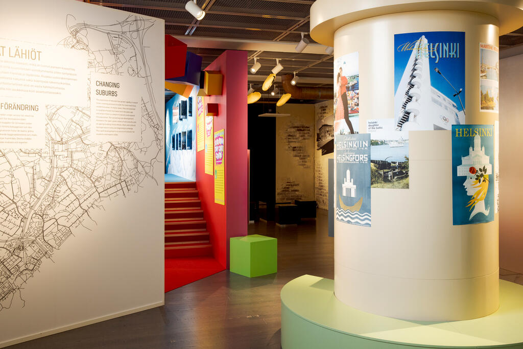 The Places & Hoods exhibition helps you find the diversity and richness of built and green Helsinki. Photo: Maija Astikainen / Helsingin kaupunginmuseo