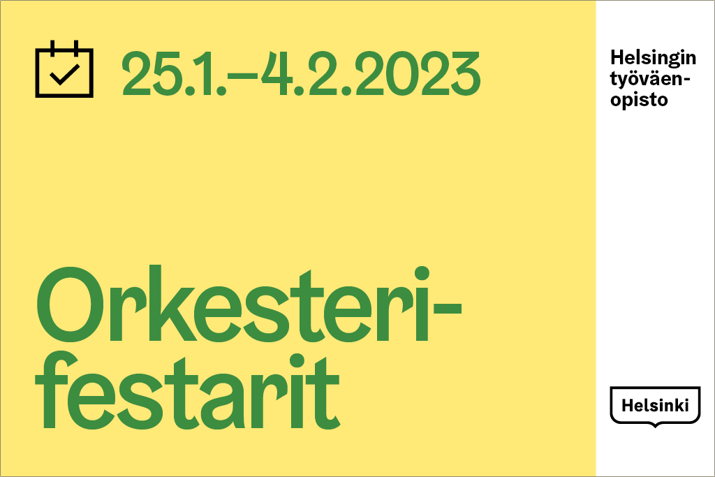 Orkesterifestarit järjestetään 25.1.-4.2.2023 Helsingin kirjastoissa ja työväenopistossa.