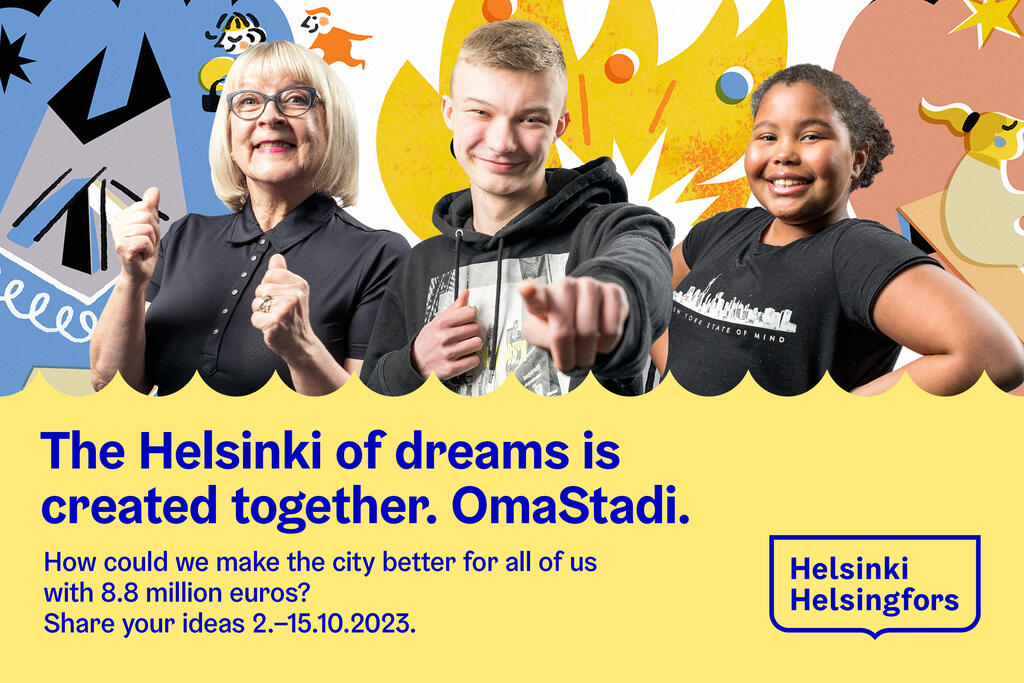 The next round of OmaStadi participatory budgeting will open on Monday, 2 October.  Photo: City of Helsinki