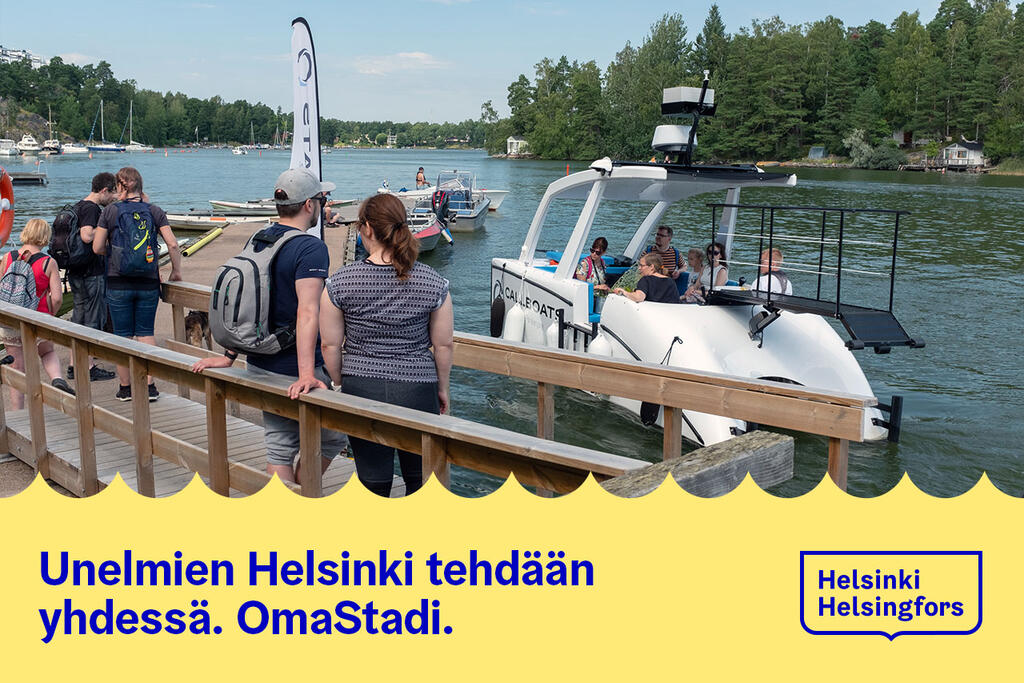 Kutsuvenepalvelu on yksi OmaStadin avulla toteutettu hanke. Kuva: Helsingin kaupunki.