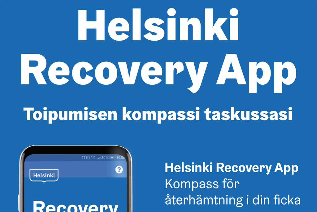 Helsinki Recovery App is easy to down load and use. Photo: Kaisa Halonen