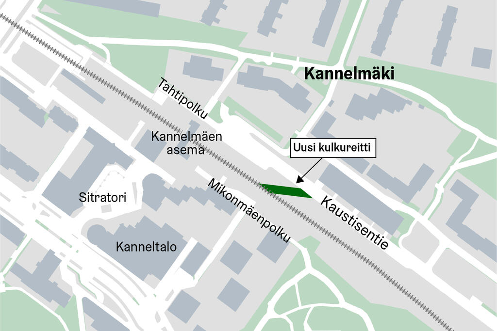 Karttakuva alueesta. Kuva: Helsingin kaupunkiympäristö