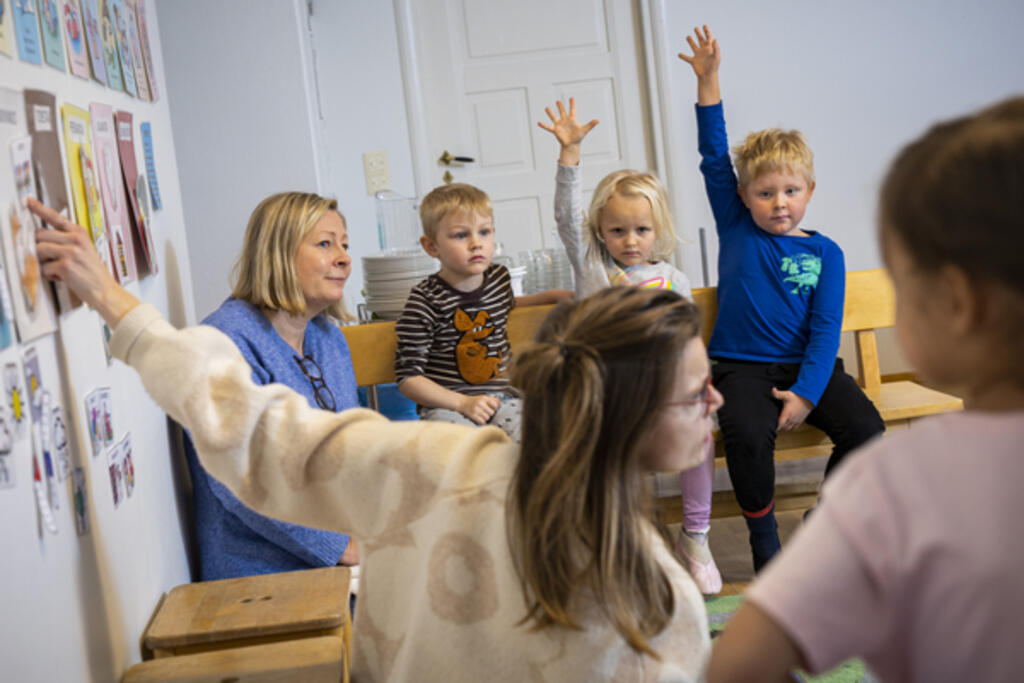 I försöket med tvåårig förskola deltog över 10 000 barn runtom i Finland.  Bild: Antti Nikkanen