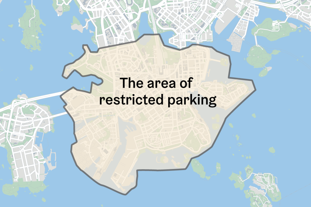 The area of restricted parking.