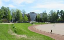 Herttoniemi sports park in its current state.