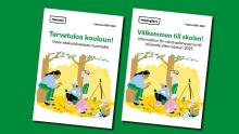 Tervetuloa kouluun -oppaan kansi suomeksi ja ruotsiksi