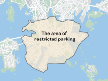 The area of restricted parking