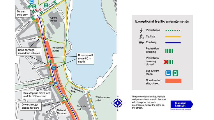 A map of the arrangements.