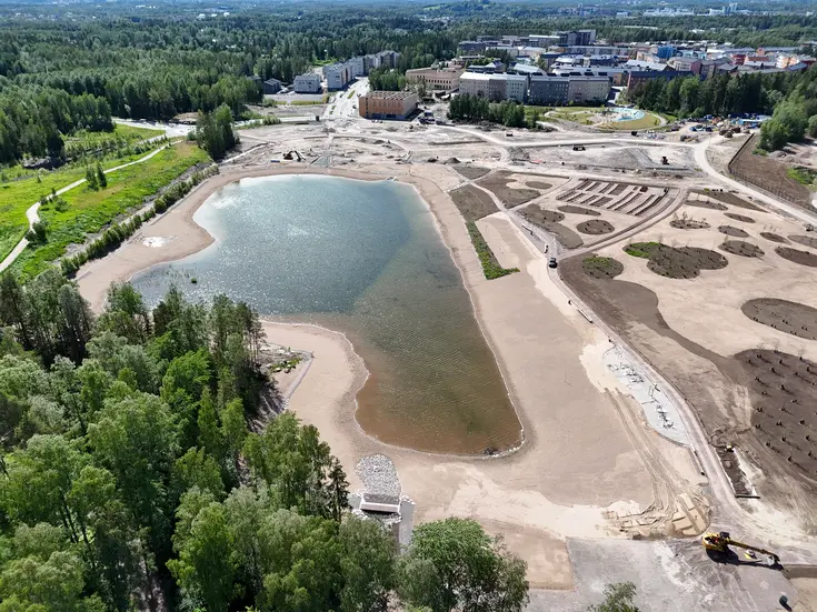 Ilmakuvassa Palettilampi.