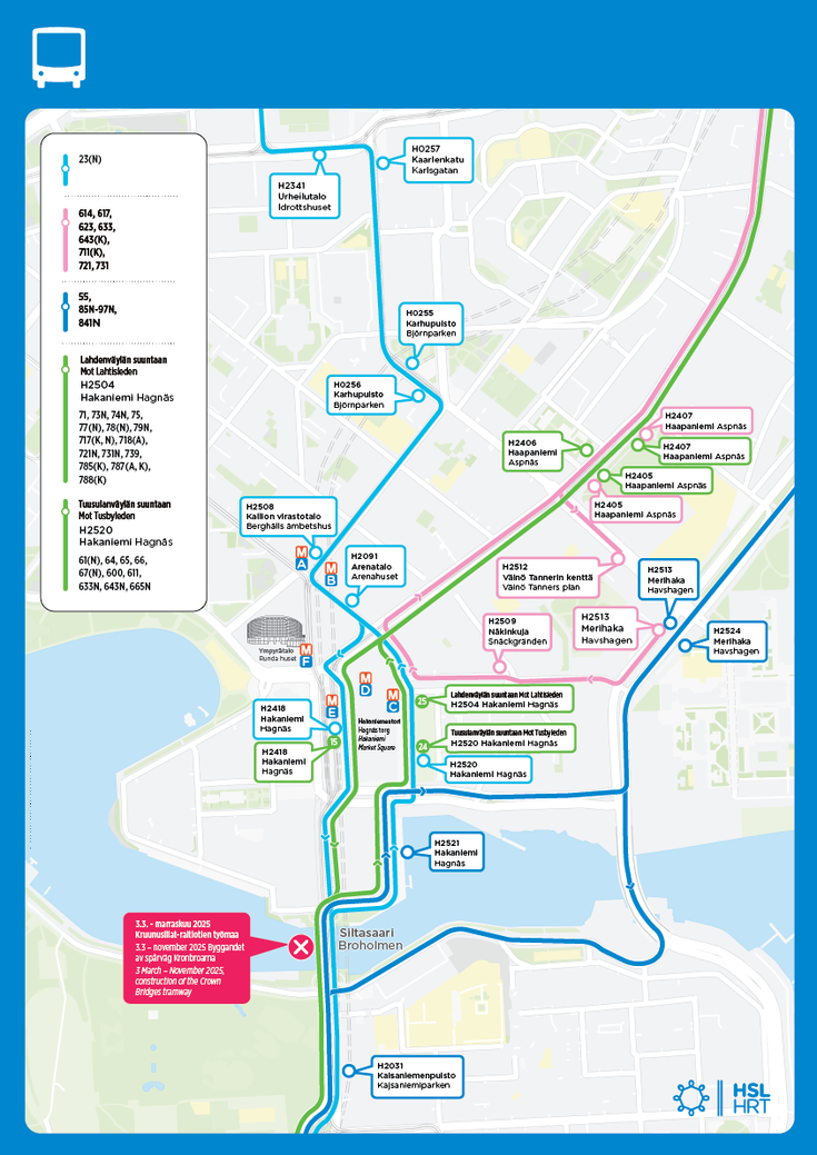 Map of Hakaniemi