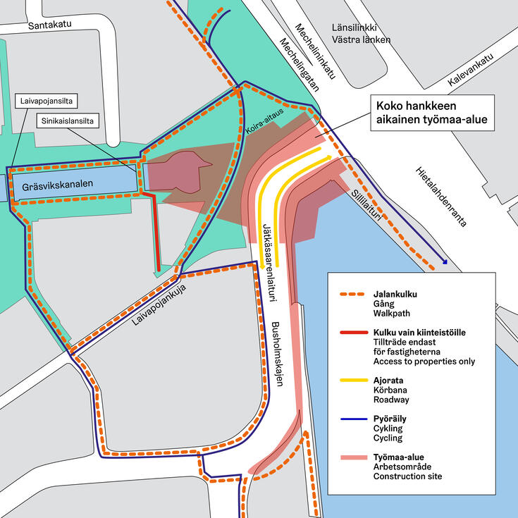 Liikennejärjestelyt vko 31 alkaen