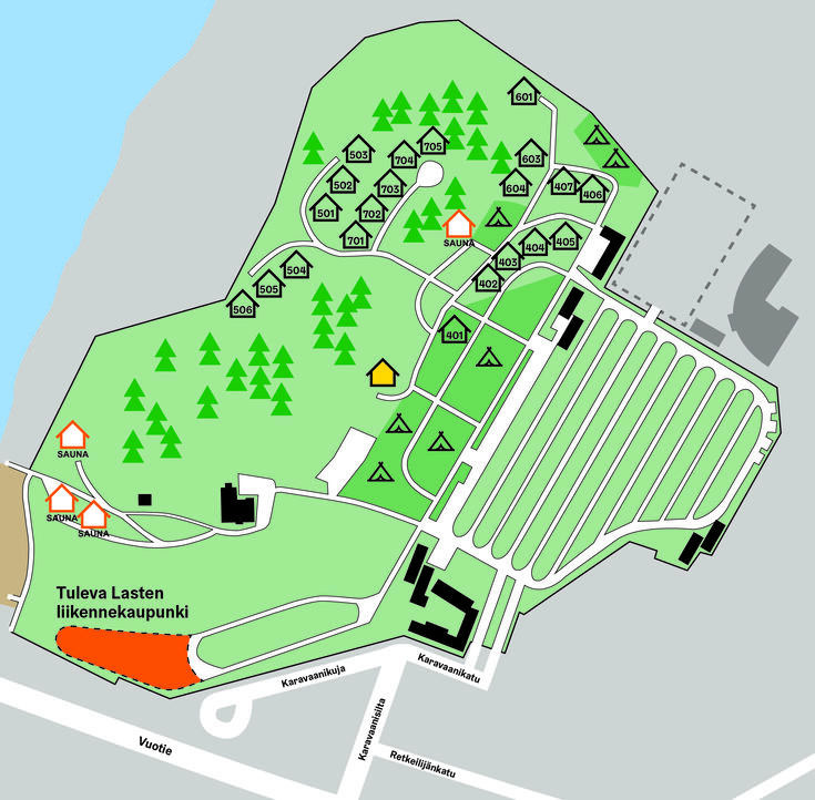 The location of Children’s Traffic Town in the Rastila camping area.  Photo: Helsingin kaupunki