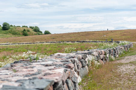 Vuosaarenhuipun luonnonkivimuuri.