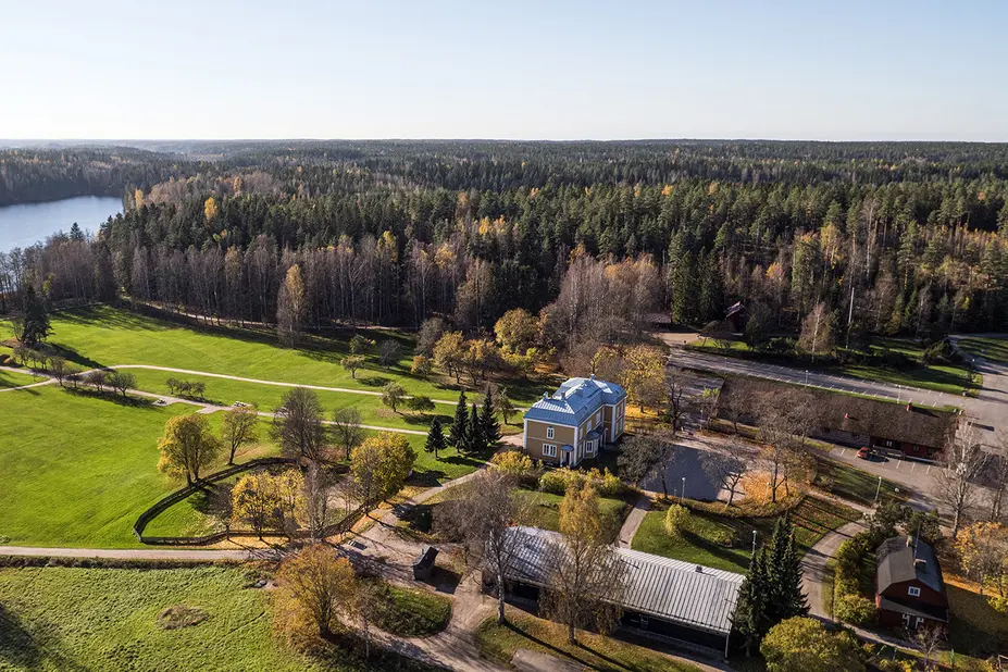 Flygfoto av Luk friluftsområde.