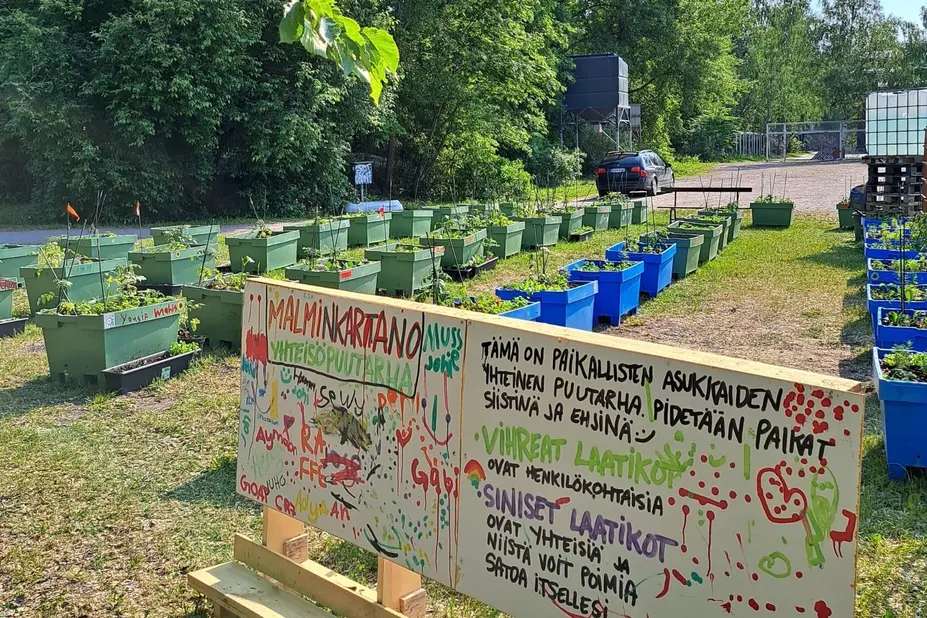 Kaupunkiviljelypalsta Malminkartanossa