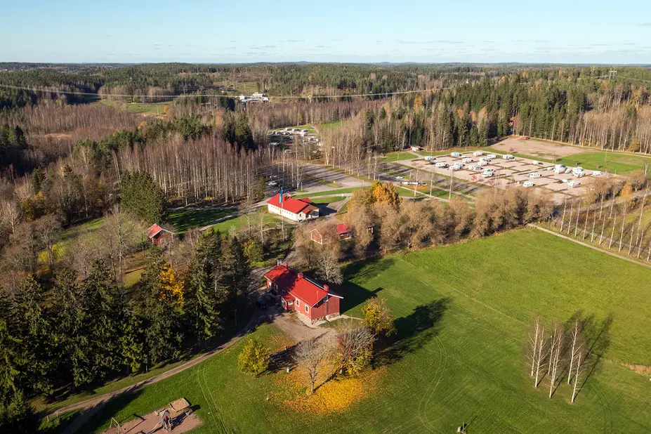Ilmakuva Salmen ulkoilualueesta.