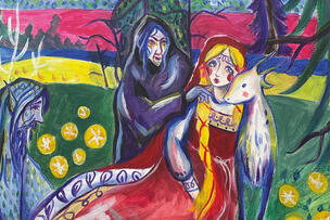 Yksityiskohta Milana Starikovan maalauksesta Nasto-kaunotar