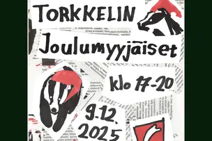 Mäyriä Torkkelin joulumyyjäistein julisteessa.