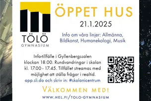 Öppet hus den 21.1.2025 kl.18.00.