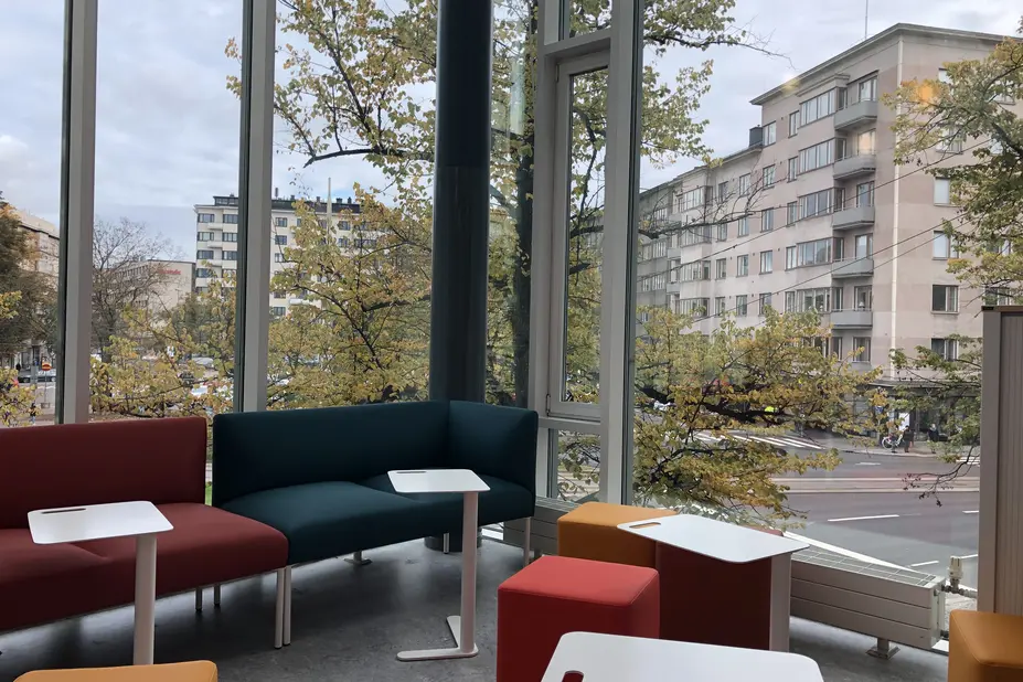 Utsikt från skolan mot Tölö torg