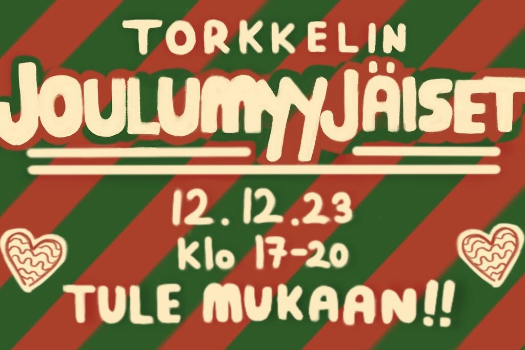 Mainosjuliste, jossa teksti: Torkkelin joulumyyjäiset 12.12.2023