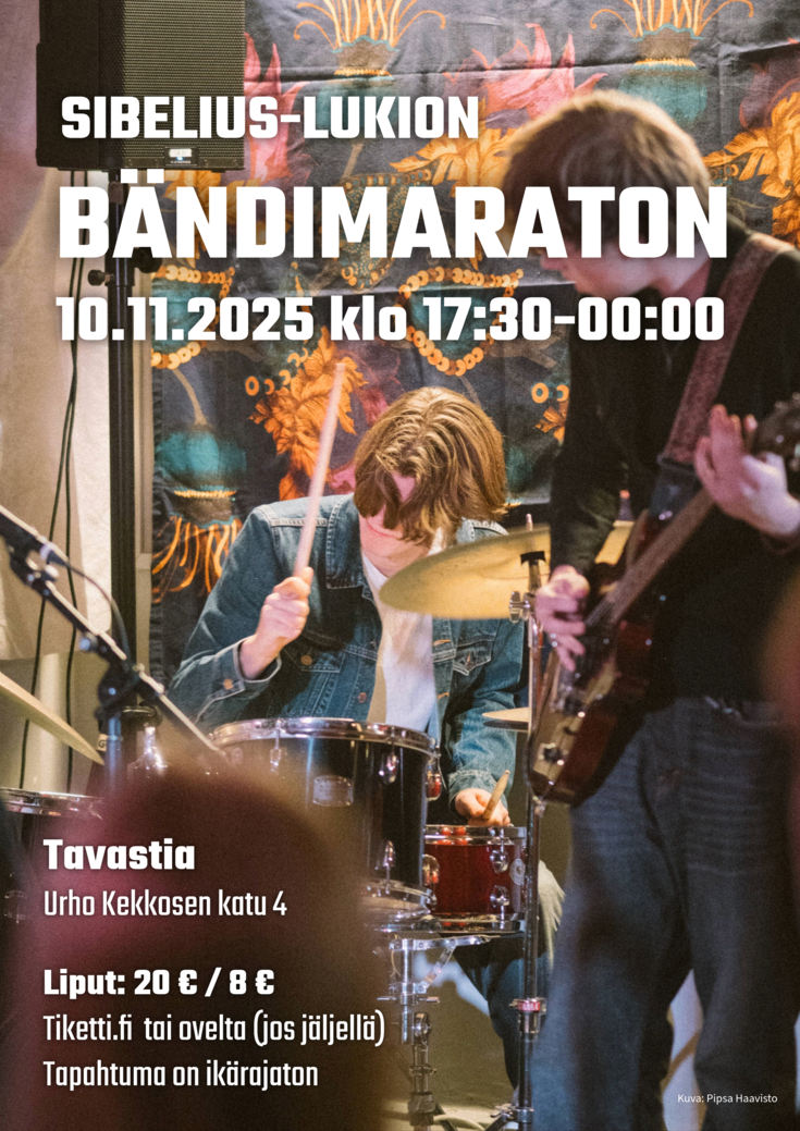 Sibelius-lukion Bändimaraton juliste1