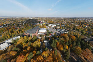 An aerial view of the location of the New Malmi Hospital.
