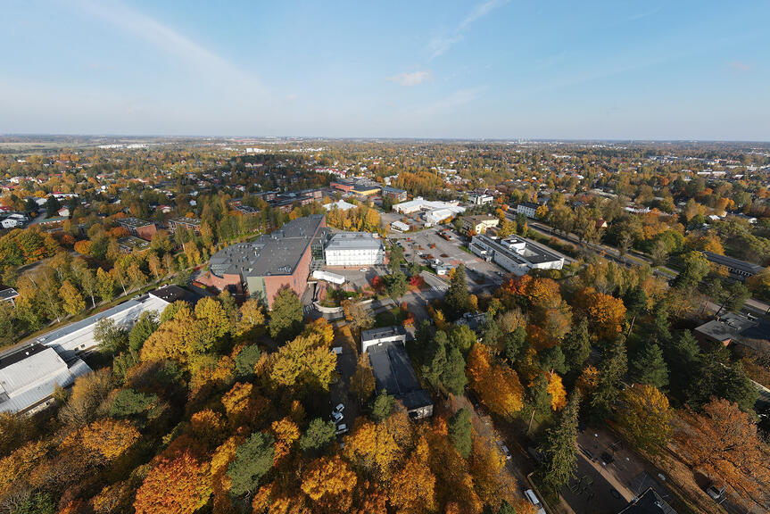 An aerial view of the location of the New Malmi Hospital.