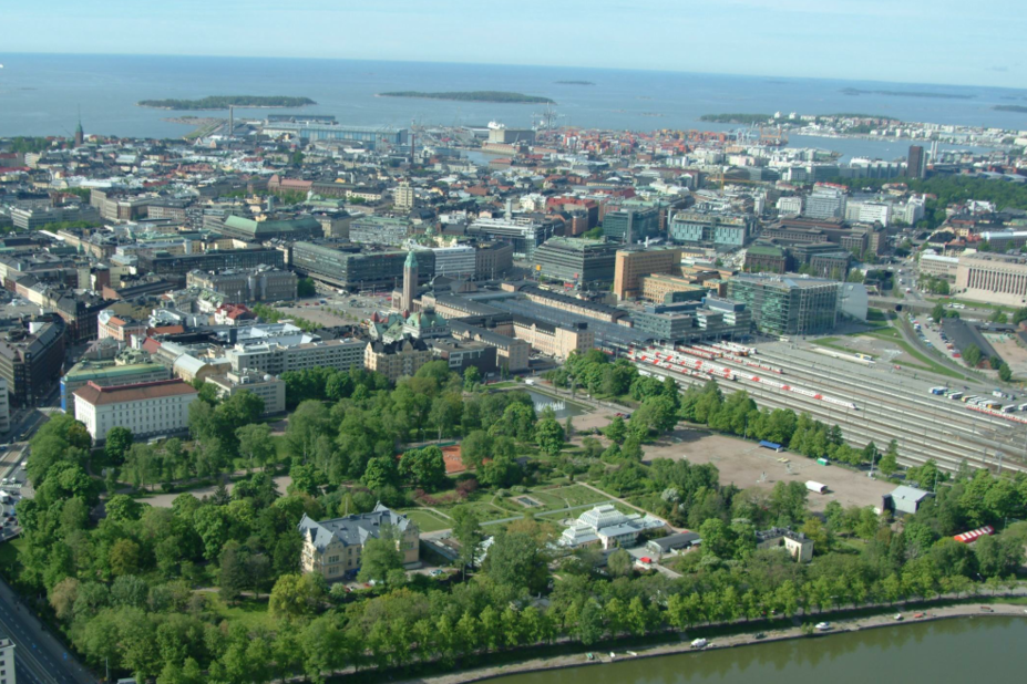 Ilmakuva Kaisaniemen puistosta