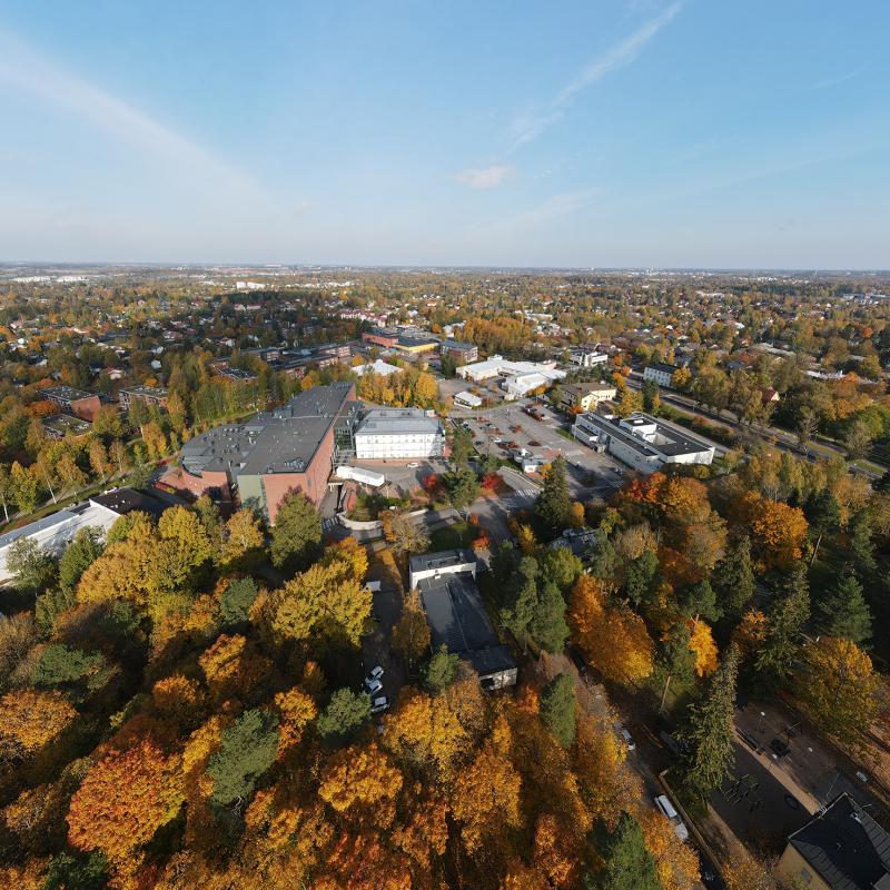 Flygfoto över platsen för Malms nya sjukhus.