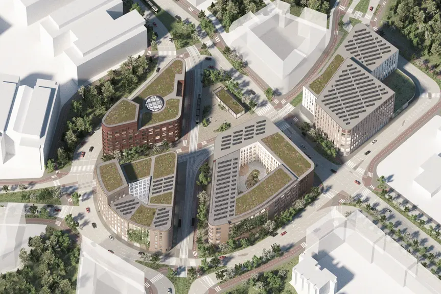 Läntinen Bulevardikaupunki, Haagan ympyrän suunnitelmien havainnekuva