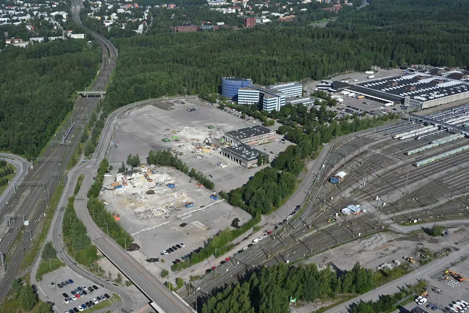 Ilmakuva Eteläisen Postipuiston alueesta