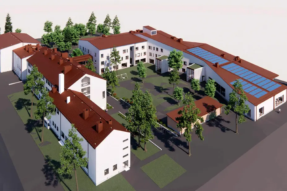 Illustration, air view.