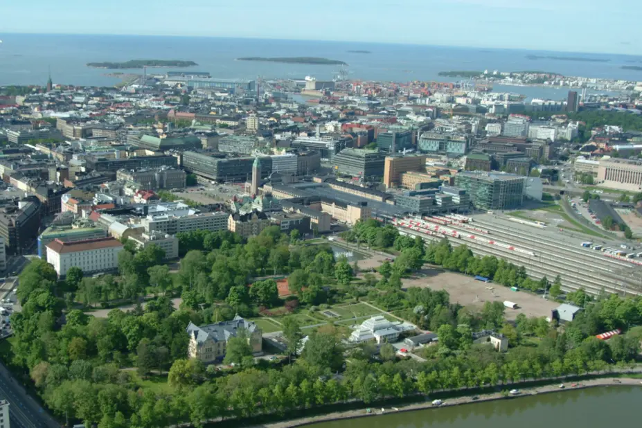 Ilmakuva Kaisaniemen puistosta