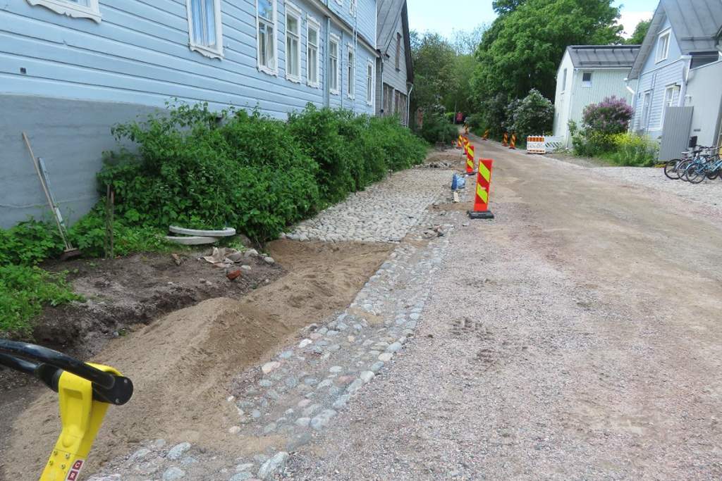 Suomenlinnan reittien kunnostustyöt kesällä 2022.