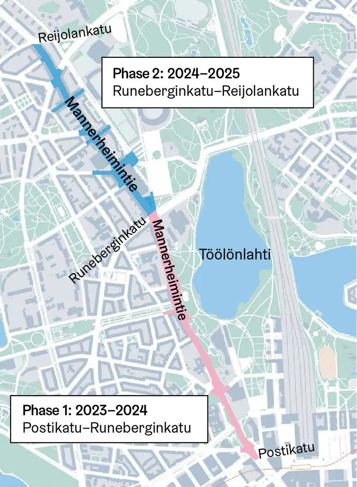 Phasing map on the progress of the site.